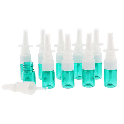 Botella recargable plástica del espray nasal de la ronda 15ml
