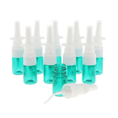 Botella recargable plástica del espray nasal de la ronda 15ml