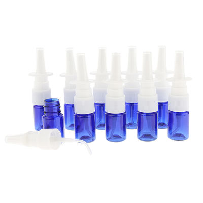 Botella recargable plástica del espray nasal de la ronda 15ml