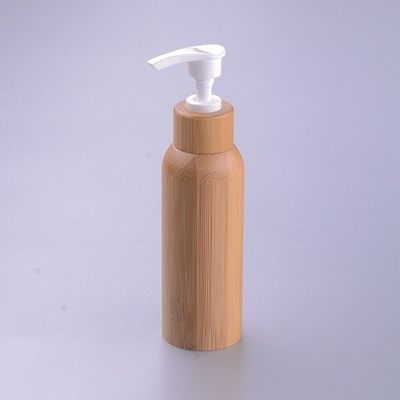 Botellas cosméticas de bambú 120ml plástico interno de la loción de los envases de la bomba vacía de la loción