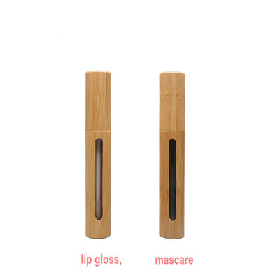 tubo cosmético de bambú del rimel del maquillaje de la botella del rimel 7ml con el cepillo de la pestaña