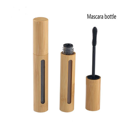 tubo cosmético de bambú del rimel del maquillaje de la botella del rimel 7ml con el cepillo de la pestaña