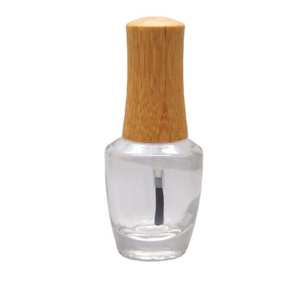 El casquillo de bambú de la botella del esmalte de uñas de ISO2000 13m m 15m m compone la botella de cristal cosmética