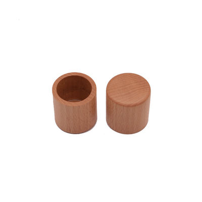 Vidrio vacío de madera de la cápsula de perfume de la tapa de la haya de la venta de la fábrica con la bomba del rociador