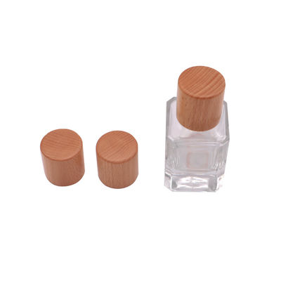 Vidrio vacío de madera de la cápsula de perfume de la tapa de la haya de la venta de la fábrica con la bomba del rociador