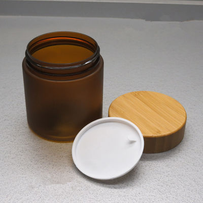 el cosmético recargable amistoso de Eco del ANIMAL DOMÉSTICO 250ml heló el tarro plástico con la tapa de bambú
