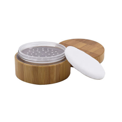 tarros flojos de empaquetado cosméticos de bambú del polvo de los tarros 250g con los envases del soplo del tamiz