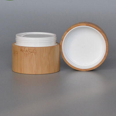 Nuevo tarro poner crema de bambú vacío recargable de Style50g con el tarro interno plástico de Comsetics