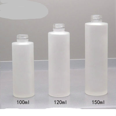 botella de vidrio esmerilado 150ml con la piel cosmética de bambú del cuidado de la bomba del envase de la loción