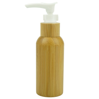 Botellas cosméticas de bambú 120ml plástico interno de la loción de los envases de la bomba vacía de la loción