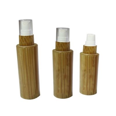 botella de vidrio esmerilado 50ml con el diámetro cosmético 37mm* H95mmn del envase del casquillo de bambú