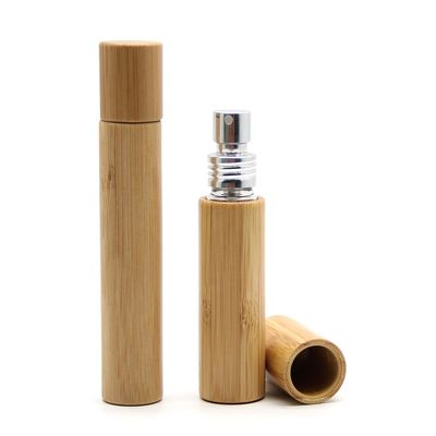 Vidrio vacío de madera de la cápsula de perfume de la tapa de la haya de la venta de la fábrica con la bomba del rociador