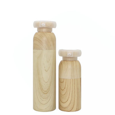 Botella privada de aire de bambú 15ml 30ml 40ml 50ml de la botella cosmética plástica de la bomba del nuevo producto