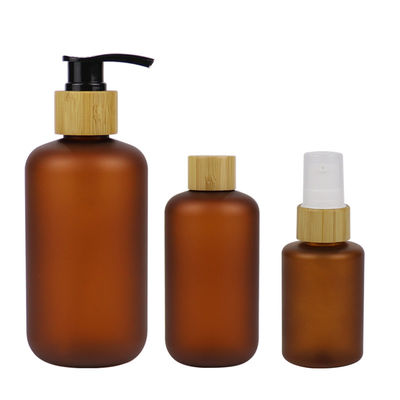 250ml heló la botella del ANIMAL DOMÉSTICO de Amber Cosmetic con la bomba de bambú