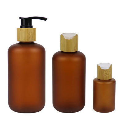 250ml heló la botella del ANIMAL DOMÉSTICO de Amber Cosmetic con la bomba de bambú