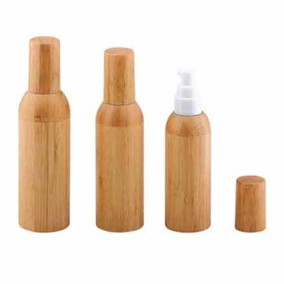 botella de vidrio esmerilado 50ml con el diámetro cosmético 37mm* H95mmn del envase del casquillo de bambú