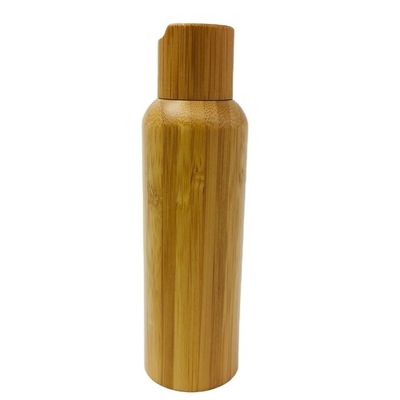 botella de vidrio esmerilado 50ml con el diámetro cosmético 37mm* H95mmn del envase del casquillo de bambú