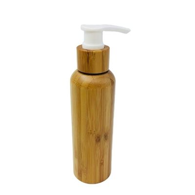 Botellas cosméticas de bambú 120ml plástico interno de la loción de los envases de la bomba vacía de la loción