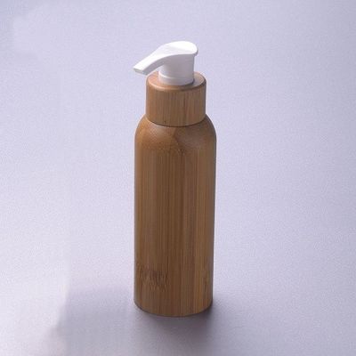 Botellas cosméticas de bambú 120ml plástico interno de la loción de los envases de la bomba vacía de la loción
