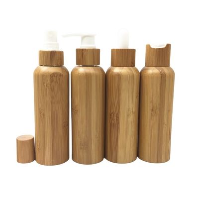 botella de vidrio esmerilado 50ml con el diámetro cosmético 37mm* H95mmn del envase del casquillo de bambú