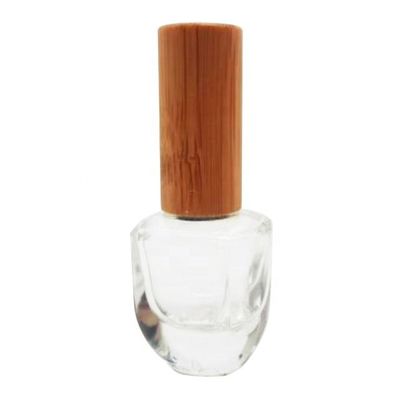 botella de cristal al por mayor de 5ml 15ml 20ml con la botella de bambú del esmalte de uñas de la tapa