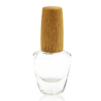 botella de cristal al por mayor de 5ml 15ml 20ml con la botella de bambú del esmalte de uñas de la tapa
