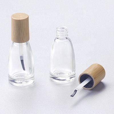 El casquillo de bambú de la botella del esmalte de uñas de ISO2000 13m m 15m m compone la botella de cristal cosmética