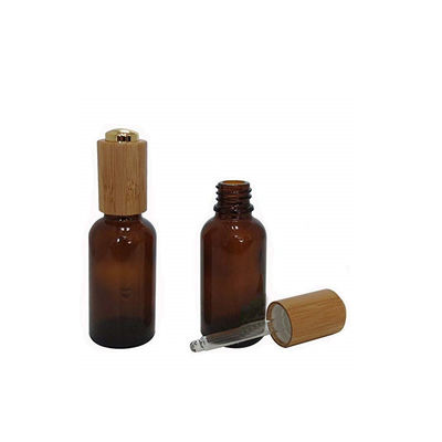 Botella de aceite esencial de cristal con la caja de bambú del dropper resistente de bambú del niño
