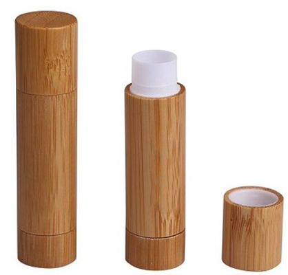 el envase de empaquetado cosmético de bambú natural del protector labial del tubo de la barra de labios 5g compone