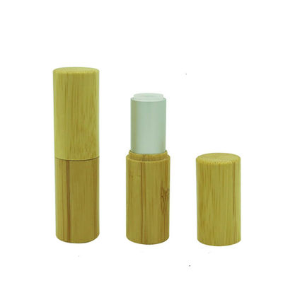 el envase de empaquetado cosmético de bambú natural del protector labial del tubo de la barra de labios 5g compone