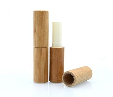 el envase de empaquetado cosmético de bambú natural del protector labial del tubo de la barra de labios 5g compone