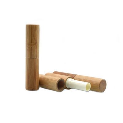 el envase de empaquetado cosmético de bambú natural del protector labial del tubo de la barra de labios 5g compone