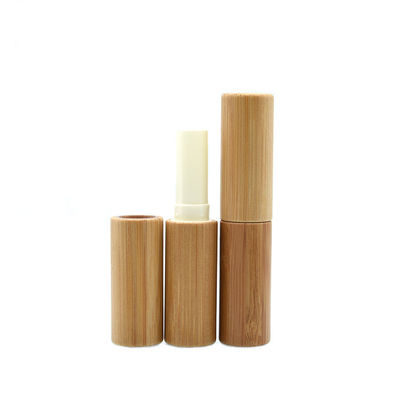 el envase de empaquetado cosmético de bambú natural del protector labial del tubo de la barra de labios 5g compone
