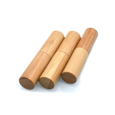 el envase de empaquetado cosmético de bambú natural del protector labial del tubo de la barra de labios 5g compone