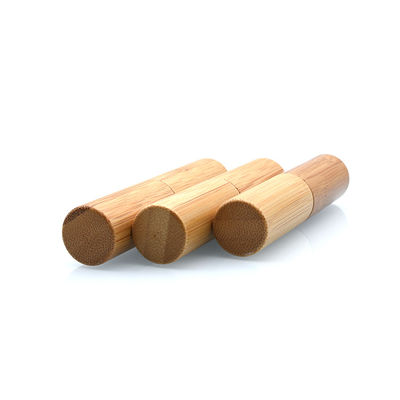 el envase de empaquetado cosmético de bambú natural del protector labial del tubo de la barra de labios 5g compone