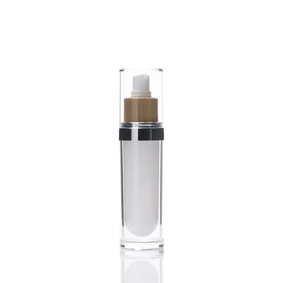 crema respetuosa del medio ambiente cosmética Cotainer de la loción de las botellas privadas de aire de bambú de la bomba 100ml