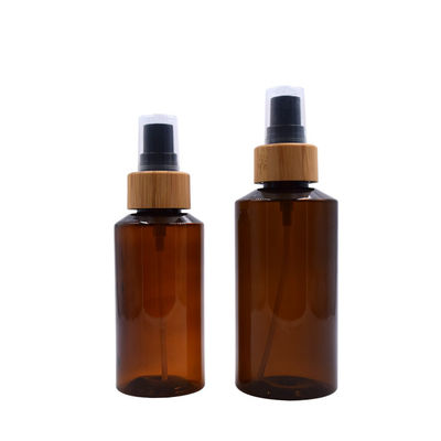 botella ambarina biodegradable del espray de la niebla del agua del envase de plástico 200ml con el bambú