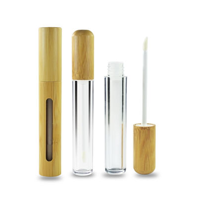 Tubo de bambú amistoso de la barra de labios del lustre del labio 6ml del eco vacío para el envase cosmético