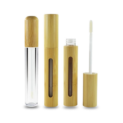 Tubo de bambú amistoso de la barra de labios del lustre del labio 6ml del eco vacío para el envase cosmético