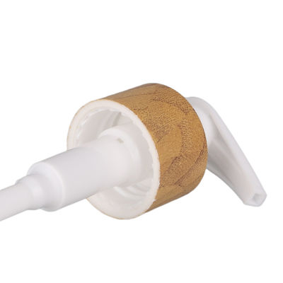 Bomba cosmética de la botella de la crema de la loción de la bomba del gel del metal de la pared 28/410 del final doble del bambú