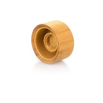 Casquillo de bambú cosmético de encargo vendedor caliente de la tapa de bambú del tapón de tuerca ISO2000 para el tubo