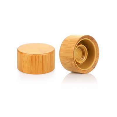 Casquillo de bambú cosmético de encargo vendedor caliente de la tapa de bambú del tapón de tuerca ISO2000 para el tubo
