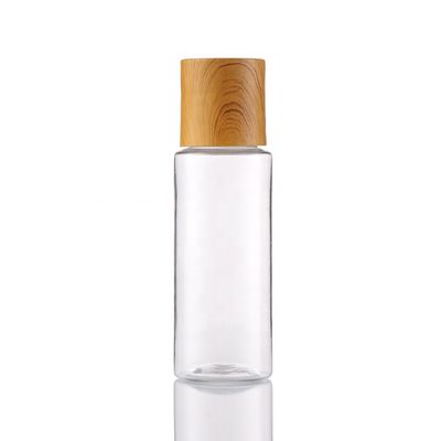 Cosmético de bambú de Qulity del animal doméstico del plástico transparente 60ML el alto embotella las botellas vacías de la loción