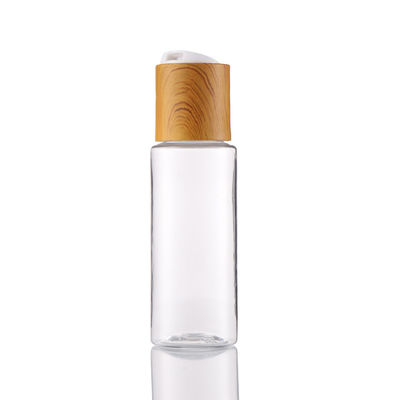 Cosmético de bambú de Qulity del animal doméstico del plástico transparente 60ML el alto embotella las botellas vacías de la loción