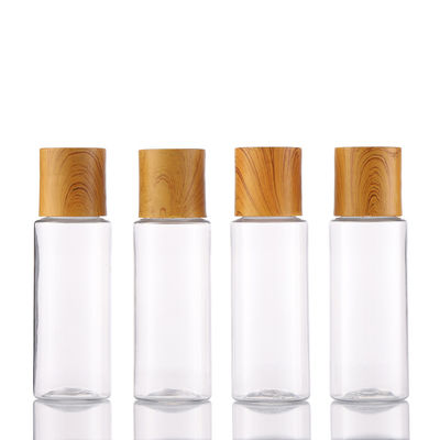 Cosmético de bambú de Qulity del animal doméstico del plástico transparente 60ML el alto embotella las botellas vacías de la loción