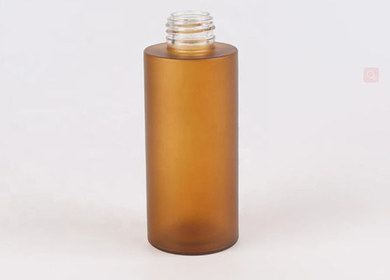 Amber Frosted Shampoo Glass Bottle 100ml 150ml 200ml con la bomba de bambú de la loción