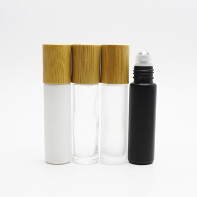 el rollo cosmético de bambú de 5ml 10ml en las botellas de aceite esencial de cristal perfuma modificado para requisitos particulares