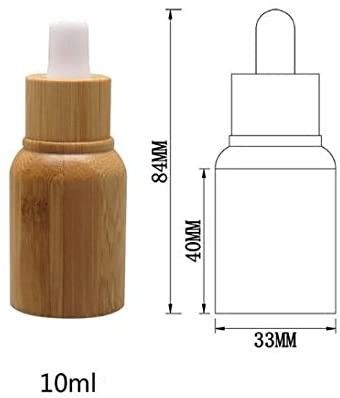 Botella de aceite esencial de cristal con cuidado de piel de lujo del dropper resistente de bambú del niño